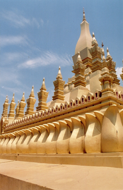 laos temple wall