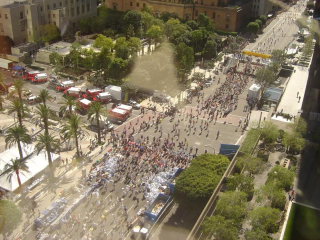 Marathon finish line