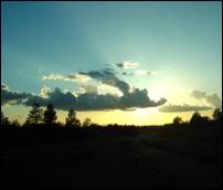 arizona road sunset