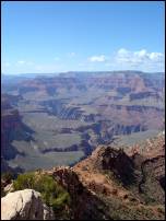 grand canyon looking down on point