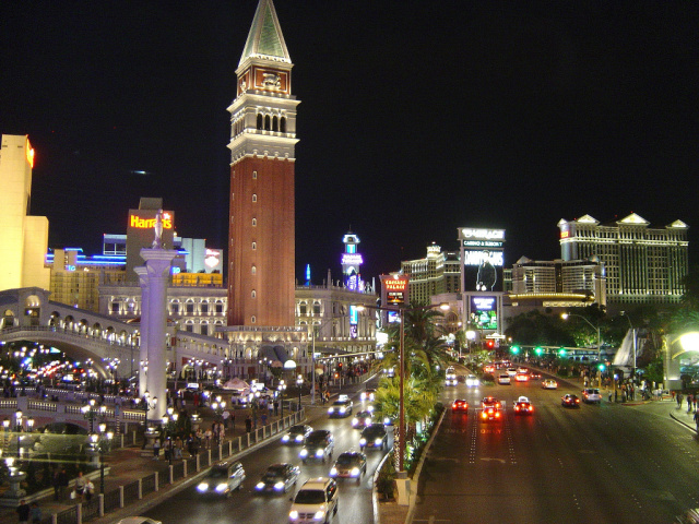 vegas strip south over venetian