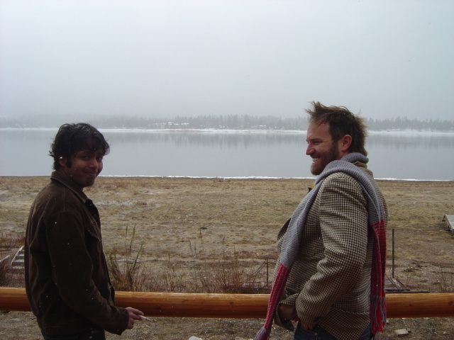 nishad and allan in snow