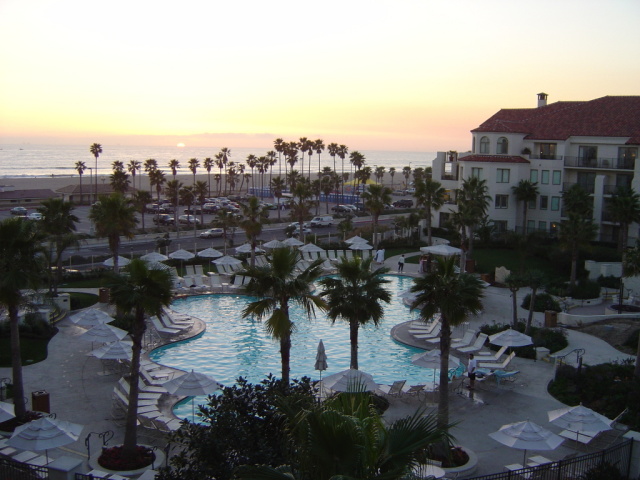 sun setting over hb 1