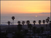 sun setting over hb 2