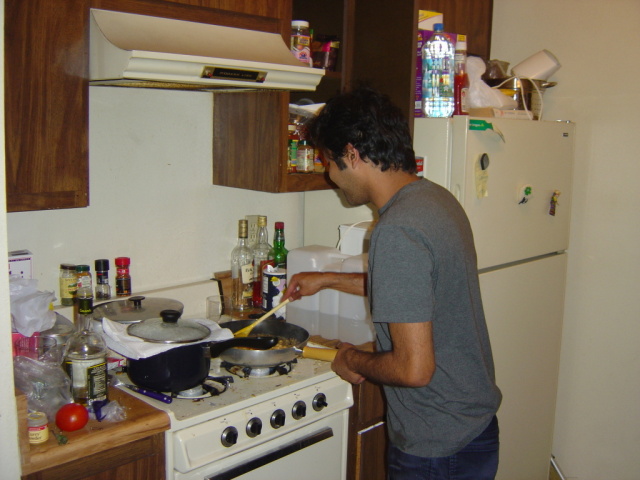 nishad cooking dhal 1