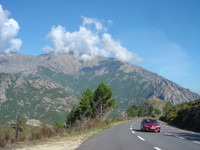 driving up to col of vizzavona